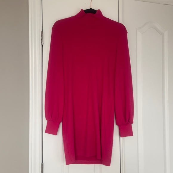 Dynamite Pink Turtle Neck Dress - Picture 3 of 8